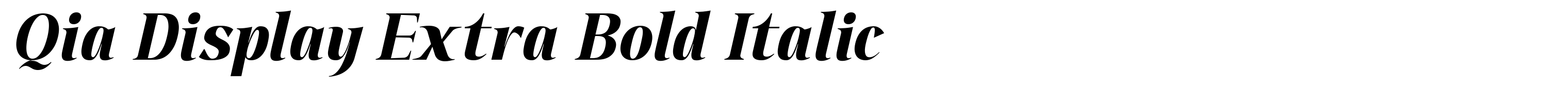 Qia Display Extra Bold Italic